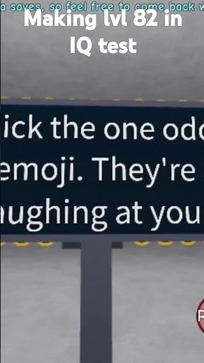 the game called IQ test in roblox: making lvl 82 in IQ test