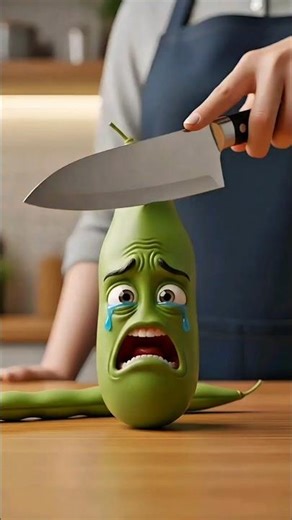 AI Green Beans Screaming While Being Cut 😱🥦 Emotional Artificial Intelligence Short | Ai With Rajjab