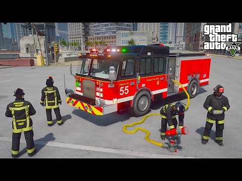 Chicago Fire Responding To Calls On The Chicago Map Mod In GTA 5