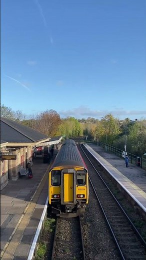 Class 150 arrives at Chepstow