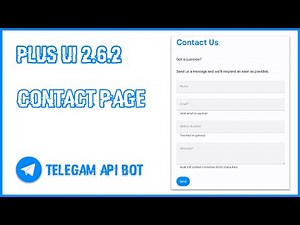 How to create contact page using Telegram Bot API (Plus UI 2.6.2)