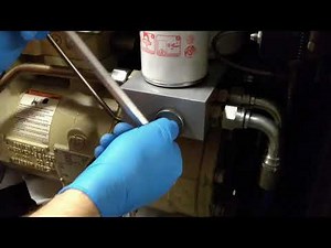 Ingersoll Scroll compressor UP6 30 coolant manifold thermostat valve removal, unit turning off