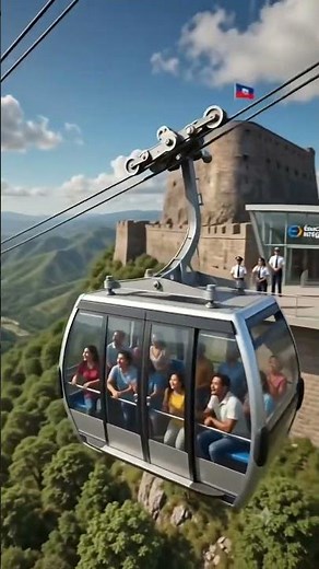 Teleferik modèn pou sitadèl la.