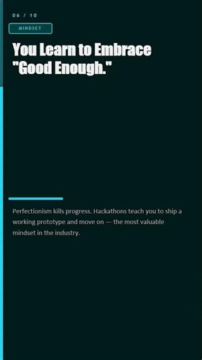 Hackathon shipping mindset changes everything #Dev #Shorts