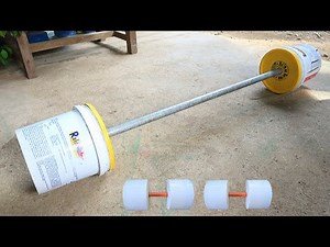 How to Make Homemade Cement Barbell