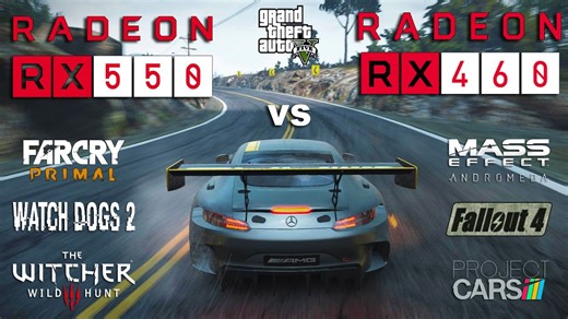 RX 550 vs RX 460 test in 7 games (Ryzen 1400)
