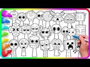 Incredibox SPRUNKI Coloring Pages - New Sprunki OC / Satisfying Coloring SPRUNKI characters