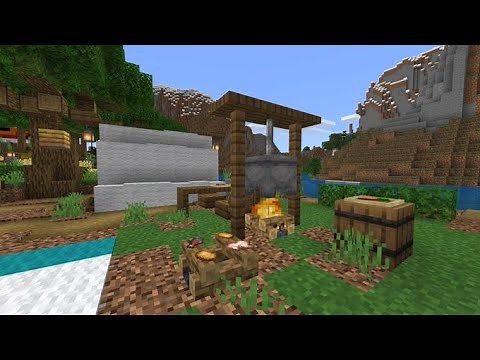 Minecraft Bedrock - How To Build a Cooking Pot - Tutorial