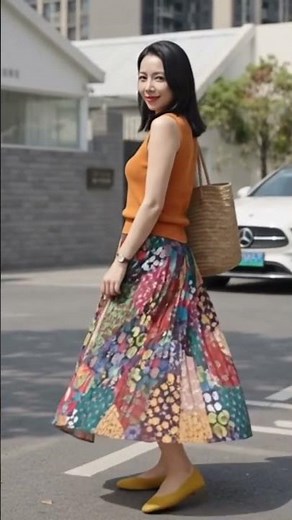 【夏コーデ】主役級！カラフルプリーツスカート着回し3選👗✨【大人の抜け感】
