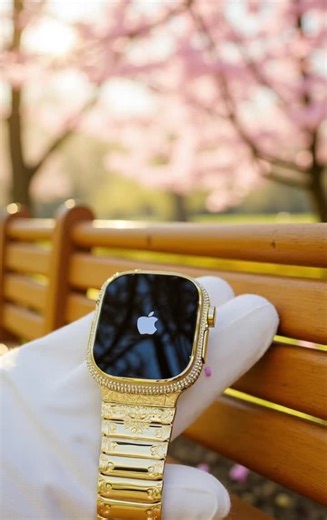 Reloj Apple Watch Ultra 2 en Oro 24K con Diamantes
