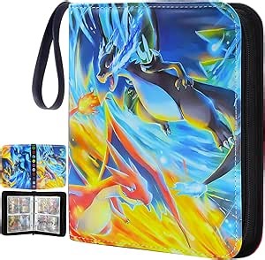 4 Pocket Trading Card Binder : Binder for Cards, Trading Card Holder, Suitable for 440 Cards, Waterproof Collector Card Binder.