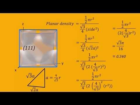 Linear and Planar Densities for Body Centered Cubic (BCC) Unit Cells