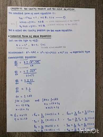 The Cauchy Problem and the Wave Equation | D’Alembert Solution| PDE Solution | u_tt - c^2 u_xx = 0
