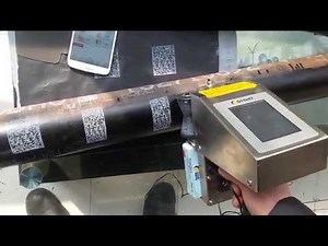 Steel tube barcode hand jet printer|Industrial handheld inkjet printer|white color barcode printer