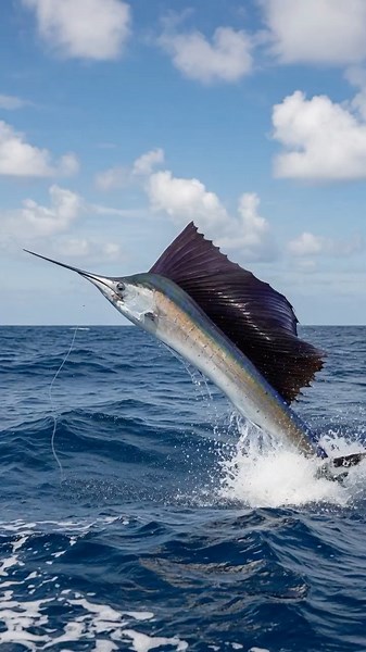 Sailfish Leaps and Splashes Across the Ocean in Pure Speed