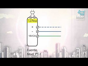M6v4 Interfon edificio conexión de la fuente de alimentación intec