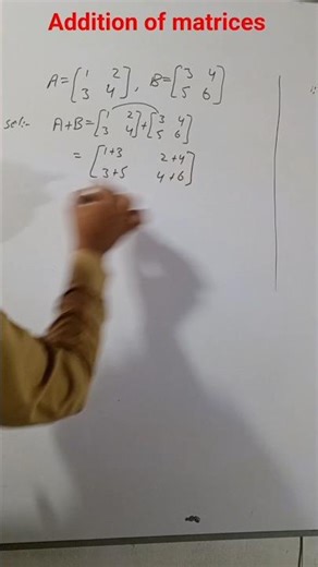Addition of Matrices | Super Easy Trick for Board Exams 🔥 | 9th & 10th Math #education #class9math