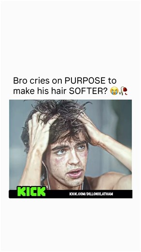 Bro cries on PURPOSE to make his hair SOFTER? 😭