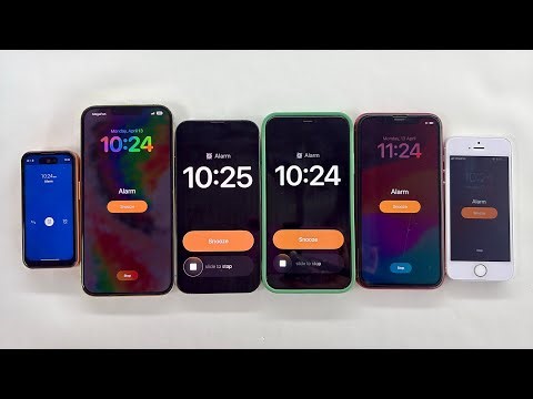 iPhone 17 ProMax + 13 ProMax + 13 Pro + iPhone 11 + iPhone 11 + iPhone 5S Alarm Clock and Timer