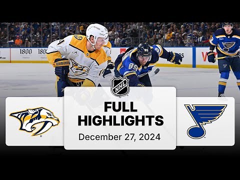 NHL Highlights | Predators vs. Blues | December 27, 2024