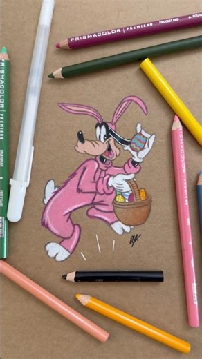Springtime mischief is in!🐇 #EasterArt #ColoredPencilArt #CartoonArt #ArtOfTheDay #disneyart