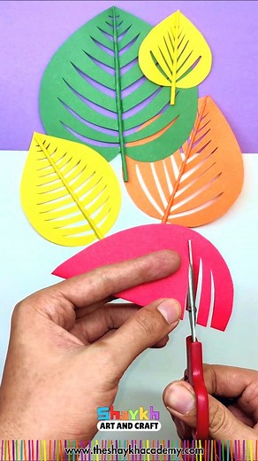  Let’s Make a Beautiful & Colourful Leaf Cutting Art! ✂️ | DIY...