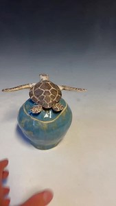 Turtle jewelry box. Made to order though my site www.ShayneGreco.com link in bio #pottery #ceramic #sculpture #turtle | Shayne Greco Ceramics