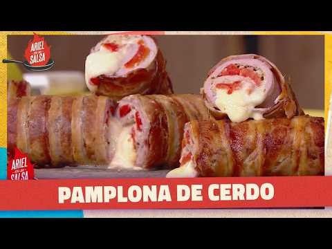 Pamplonas de solomillo de cerdo, mil hojas de papa, tarta tibia de frutas | ARIEL EN SU SALSA