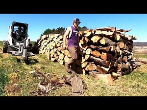 Making a Masive Pile Of Firewood! (Chainsaw & Splitter Action)