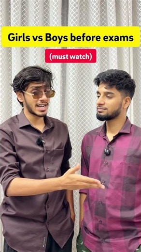 Girls vs Boys before exams || Class 10 | Class 9 #shorts