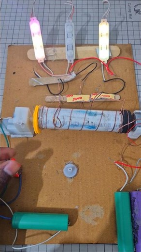 I built a unique DIY electrical experiment using a coil #experiment #motorbuilding #shortsfeed