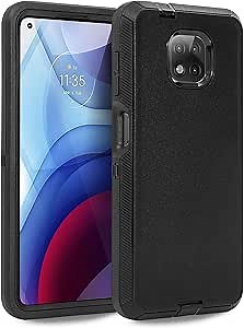 Anloes Case for Moto G Power 2021, Motorola G Power 2021 Phone case Heavy Duty Shockproof Dustproof Protection, 3 in 1 Rugged Defender Protective Bumper Cover for Moto G Power 2021 Black