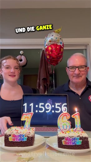 Grandpa was waiting for the perfect moment for his 61st birthday ❤