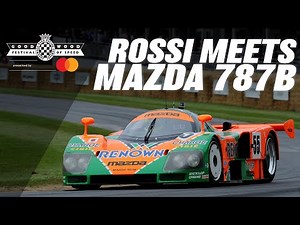 Valentino Rossi drives wailing Mazda 787B Le Mans winner at FOS
