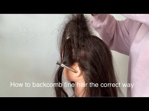 How to backcomb / tease fine hair correctly to create volume tutorial | SIMPLE EASY FOR BEGINNERS