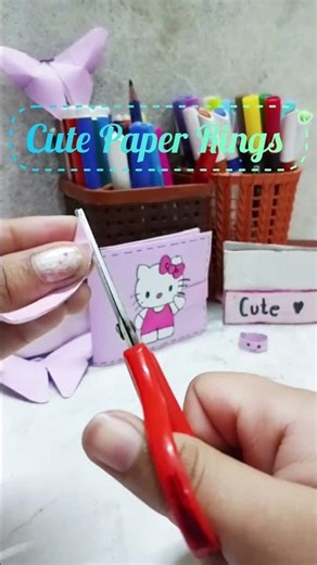 DIY Cute Paper Rings 💍 #diy #craft #idea #shortvideo