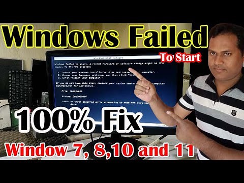 Windows failed to start A recent hardware or software change might be the cause to fix the problem