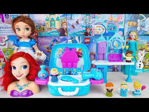 Disney Princess Toys Collection Unboxing | Disney Frozen Elsa Beauty Playset and Ariel Styling Head