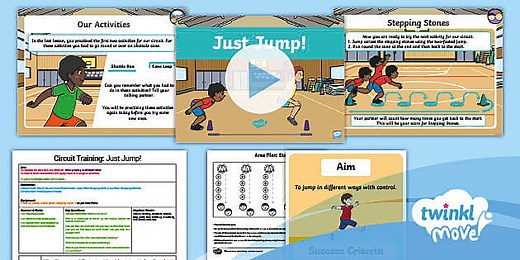 Twinkl Move PE - Year 1 Circuit Training: Lesson 2 - Just Jump!