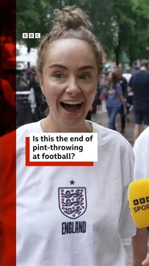 Is this the end of pint-throwing at football? #WorldCup #England #BBCNews