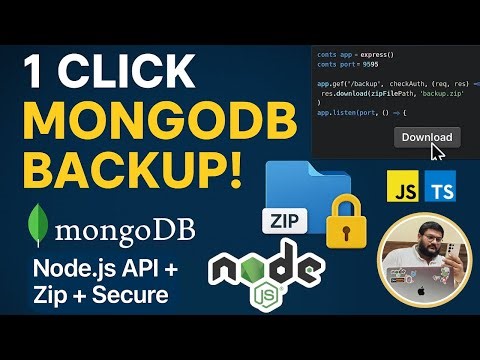 Node.js MongoDB Backup API | Secure ZIP Backup with Authentication with Javascript and Typescript