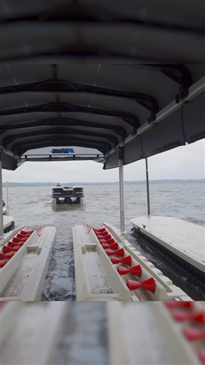 Windy days are no match for the Wave Armor Pontoon Port 👏👏#wavearmor #boating #pontoon #pontoonboat #pontoonlife | Wave Armor