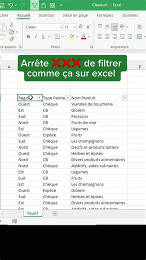 Utilise le segment pour filtrer autrement tes données sur excel. #excel #exceltips #excelpro #microsoftexcel #exceltricks #apprendreexcel #apprendresurtiktok #exceltutorial #excelformation #tiktoktips #foryou #excelastuces