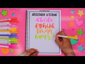 Cómo hacer el ABECEDARIO de FALSO LETTERING con marcadores de punta cónica #lettering #letteringlove