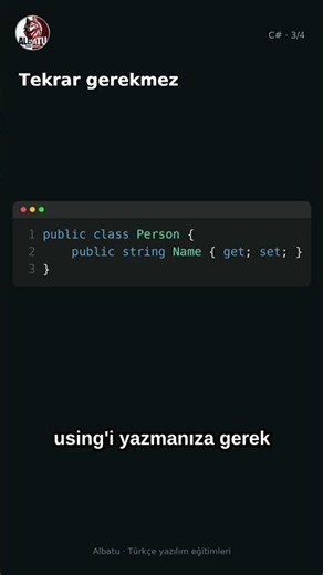C# 10 Global Using Nedir? 30 Saniyede