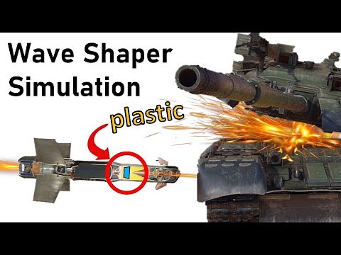 HOW A TINY PIECE OF PLASTIC HELPS DESTROY TANKS | Shaped Charge Armour Piercing Simulation