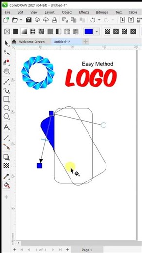 Easy & Fast Logo Design Tutorial#logo #coreldraw