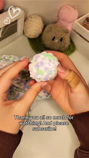 crocheting a stress ball! 🧶✨️💕 #crochet #crocheting