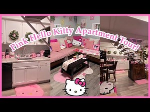 PINK HELLO KITTY APARTMENT TOUR! 😍🎀 (cute, girly & cozy)
