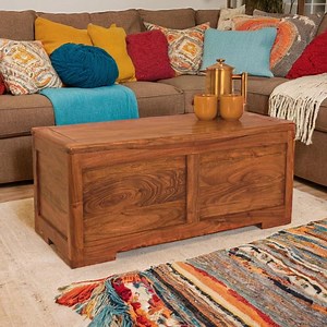 Acacia Wood Storage Chest Coffee Table: Ottoman Blanket Box - Etsy Australia